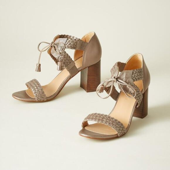 #SUNDANCE CATALOG Golden Girl Sandals Gold Size 38 NEW - Picture 1 of 7